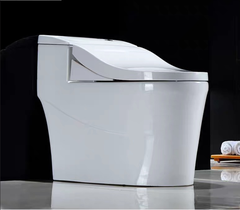 KA5824 - Bồn cầu giả thông minh liền khối, xả lệch, sư nung tráng men nano tuyết cao cấp