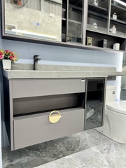 TC2239 - TỦ CHẬU INOX, MẶT ĐÁ CHẬU SỨ ÂM CAO CẤP 