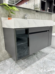 TC2233 - TỦ CHẬU INOX, MẶT CHẬU ĐÁ LIỀN KHỐI CAO CẤP 