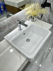 TC2207- TỦ CHẬU NHỰA, MẶT ĐÁ, CHẬU SỨ BÁN ÂM CAO CẤP 