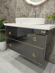 TC2205- TỦ CHẬU INOX, MẶT ĐÁ, CHẬU SỨ NỔI CAO CẤP