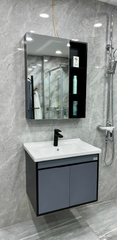 TC2314 - Tủ chậu nhựa PVC, mặt chậu sứ liền khối âm, Kích thước 47x60cm