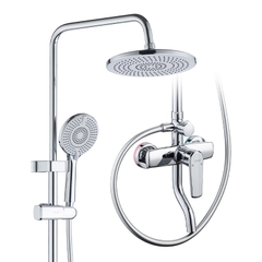 STAR02 - Combo phòng tắm cao cấp, Bồn cầu xịt rửa thông minh, bàn đá liền mép 2 tầng trắng vân mây.