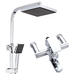 SC3326 - Sen cây nhiệt độ vuông đồng mạ crom bóng cao cấp