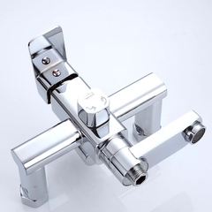 SC3326 - Sen cây nhiệt độ vuông đồng mạ crom bóng cao cấp