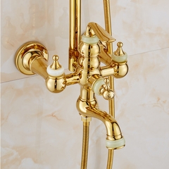 SC3329 - Sen cây cổ điển mạ vàng tay đá cao cấp