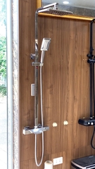 SC3321 - Sen cây nhiệt độ vuông đồng mạ crom bóng cao cấp