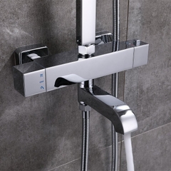 SC3049 - Sen cây nhiệt độ củ vuông, cần vuông đồng mạ crom bóng cao cấp