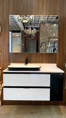 TỦ CHẬU MẶT ĐÁ, CHẬU SỨ BÁN ÂM TC2114