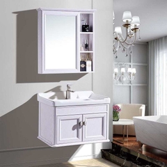 TC2083 - Tủ chậu nhựa PVC, mặt chậu sứ liền khối âm, Kích thước 47x60cm