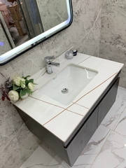 TC2180- TỦ CHẬU INOX, MẶT ĐÁ CHẬU SỨ ÂM CAO CẤP 
