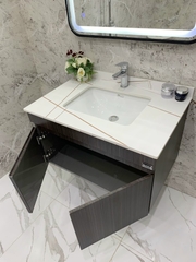TC2180- TỦ CHẬU INOX, MẶT ĐÁ CHẬU SỨ ÂM CAO CẤP 