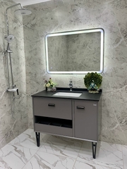 TC2122 - TỦ CHẬU INOX MẶT ĐÁ, CHẬU SỨ ÂM CAO CẤP 
