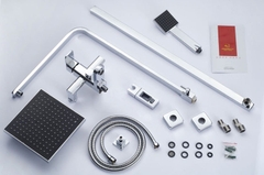 SC3326 - Sen cây nhiệt độ vuông đồng mạ crom bóng cao cấp