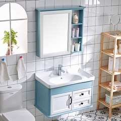 TỦ CHẬU NHỰA MẶT CHẬU SỨ ÂM LIỀN KHỐI TC2074