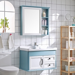 TỦ CHẬU NHỰA MẶT CHẬU SỨ ÂM LIỀN KHỐI TC2074