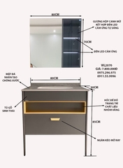 TỦ CHẬU NHỰA MẶT ĐÁ, CHẬU SỨ BÁN ÂM TC2087