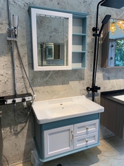 TỦ CHẬU NHỰA MẶT CHẬU SỨ ÂM LIỀN KHỐI TC2074