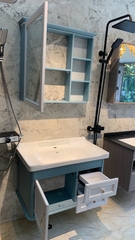 TỦ CHẬU NHỰA MẶT CHẬU SỨ ÂM LIỀN KHỐI TC2074