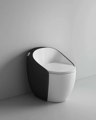 KA6008 - Bồn cầu trứng đen trắng cao cấp