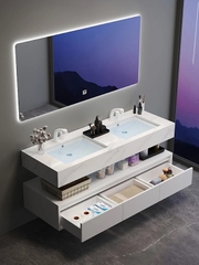 TỦ BÀN ĐÁ CHỐNG XƯỚC 2 CHẬU NHẬP KHẨU BD1029