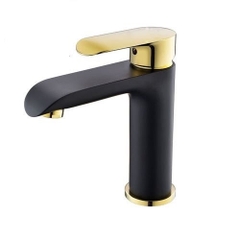 WIN17 - Combo trọn bộ phòng tắm, bồn cầu liền khối,  bàn đá 1 tầng chậu sứ nổi, sen cây đen vàng 3 nhấn......