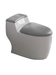KA6029 - Bồn cầu trứng liền khối ghi trắng, men nano tuyết chống bám dính, bộ xả cao cấp, nước xả mạnh và êm.