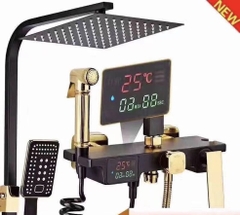 SC3319 - Sen cây hiển thị nhiệt độ 1 nút xoay màu đen cao cấp