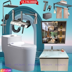 KANAX09 - Combo trọn bộ phòng tắm, tủ chậu nhựa cao cấp, sen cây bàn phím