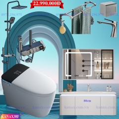 KANAX38 - Combo phòng tắm, bồn cầu thông minh, tủ chậu nhựa, sen cây bàn phím...