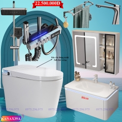 KANAX39 - Combo phòng tắm, bồn cầu thông minh, tủ chậu nhựa, sen cây bàn phím...