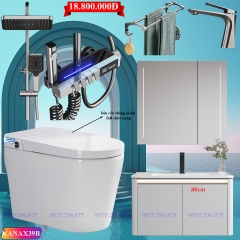 KANAX39 - Combo phòng tắm, bồn cầu thông minh, tủ chậu nhựa, sen cây bàn phím...