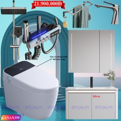 KANAX39 - Combo phòng tắm, bồn cầu thông minh, tủ chậu nhựa, sen cây bàn phím...