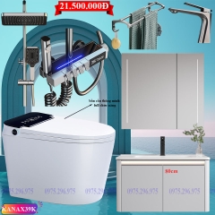 KANAX39 - Combo phòng tắm, bồn cầu thông minh, tủ chậu nhựa, sen cây bàn phím...
