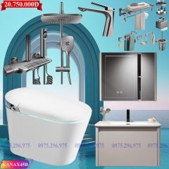 KANAX45 - Combo trọn bộ phòng tắm, bồn cầu thông minh full chức năng..