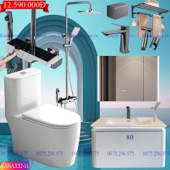 KANAX52 - Combo trọn bộ phòng tắm cao cấp có tủ chậu nhựa (10-15tr)