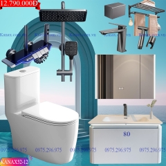 KANAX52 - Combo trọn bộ phòng tắm cao cấp có tủ chậu nhựa (10-15tr)