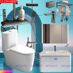 KANAX52 - Combo trọn bộ phòng tắm cao cấp có tủ chậu nhựa (10-15tr)