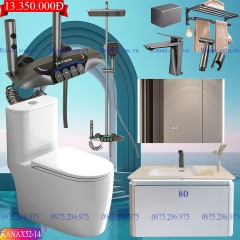 KANAX52 - Combo trọn bộ phòng tắm cao cấp có tủ chậu nhựa (10-15tr)