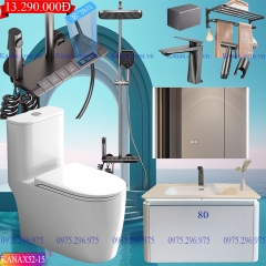 KANAX52 - Combo trọn bộ phòng tắm cao cấp có tủ chậu nhựa (10-15tr)