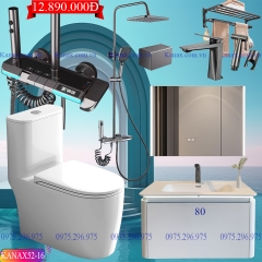 KANAX52 - Combo trọn bộ phòng tắm cao cấp có tủ chậu nhựa (10-15tr)