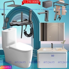KANAX52 - Combo trọn bộ phòng tắm cao cấp có tủ chậu nhựa (10-15tr)