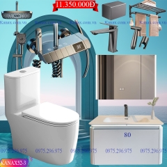 KANAX52 - Combo trọn bộ phòng tắm cao cấp có tủ chậu nhựa (10-15tr)