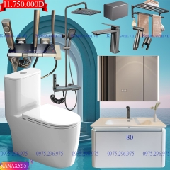 KANAX52 - Combo trọn bộ phòng tắm cao cấp có tủ chậu nhựa (10-15tr)