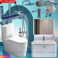 KANAX52 - Combo trọn bộ phòng tắm cao cấp có tủ chậu nhựa (10-15tr)