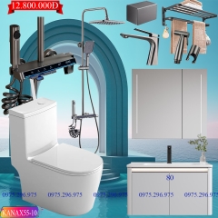KANAX55 - Combo trọn bộ phòng tắm, tủ chậu nhựa, sen cây nhiệt độ cao cấp