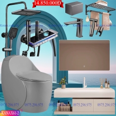 KANAX61 - Combo trọn bộ phòng tắm cao cấp, tủ chậu nhựa