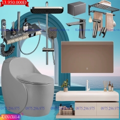 KANAX61 - Combo trọn bộ phòng tắm cao cấp, tủ chậu nhựa