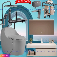 KANAX61 - Combo trọn bộ phòng tắm cao cấp, tủ chậu nhựa