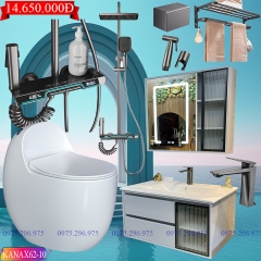 KANAX62 - Combo phòng tắm cao cấp, tủ chậu nhựa, sen cây nhiệt độ cao cấp